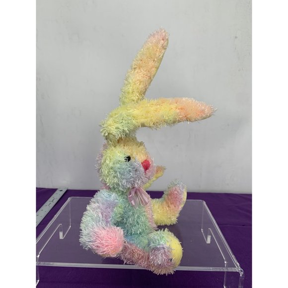 Dan Dee Collectables Choice Tie Die Bunny Pastels Pink Nose and Bow Yellow Posea - Picture 8 of 11